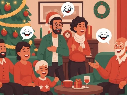 família se divertindo no natal